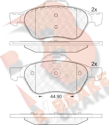 R Brake RB1860 - Тормозные колодки, дисковые, комплект abcparts.ee