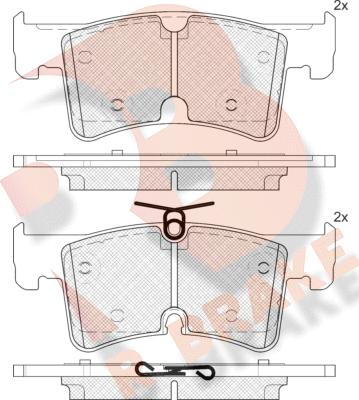 R Brake RB2480 - Тормозные колодки, дисковые, комплект abcparts.ee