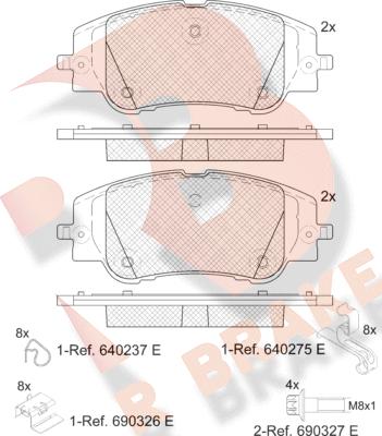 R Brake RB2430-208 - Тормозные колодки, дисковые, комплект abcparts.ee