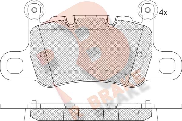 R Brake RB2348-208 - Тормозные колодки, дисковые, комплект abcparts.ee