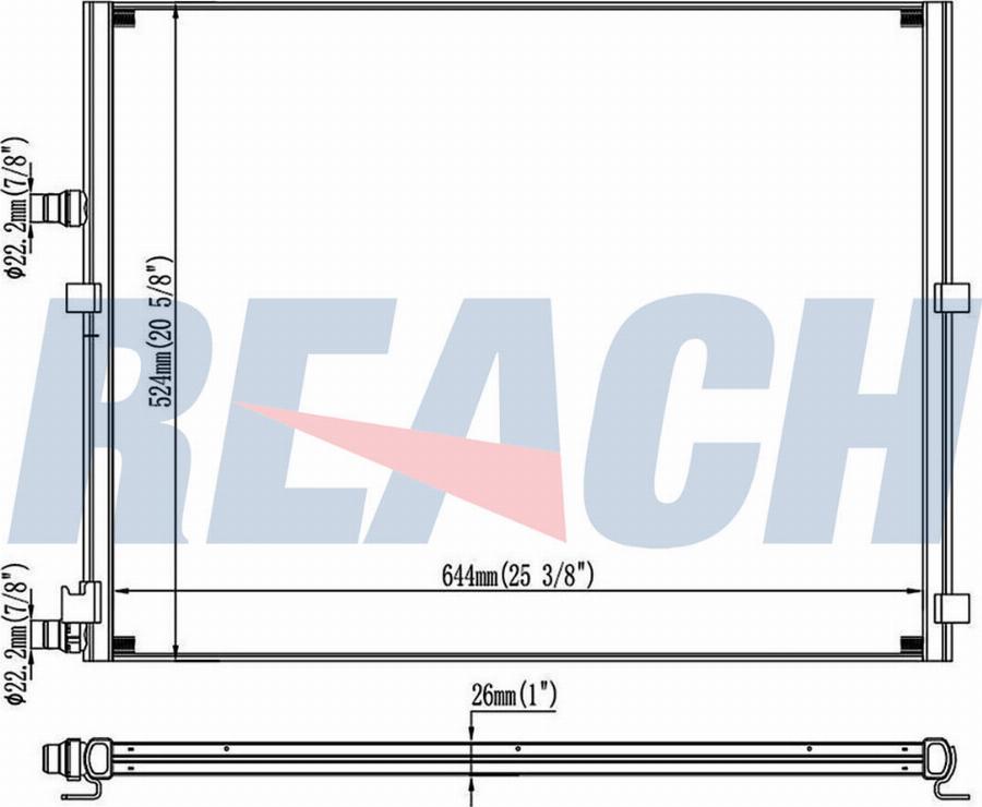 REACH 1.40.22069.426 - Радиатор, охлаждение двигателя abcparts.ee