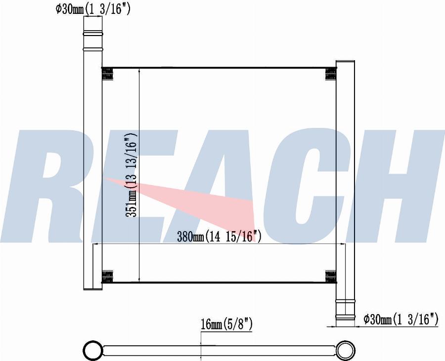 REACH 1.41.13169.416 - Радиатор, охлаждение двигателя abcparts.ee