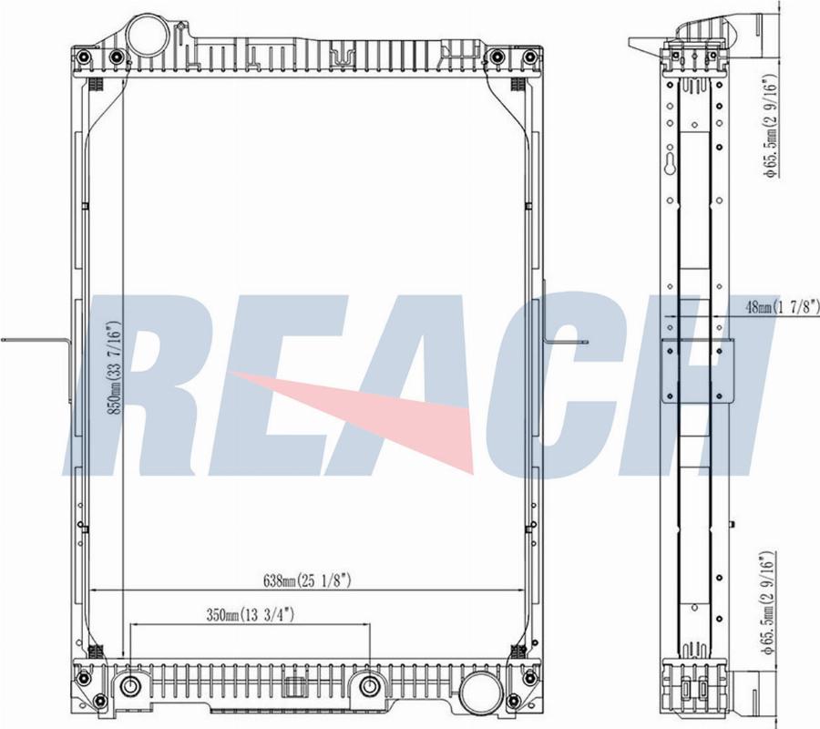 REACH 1.42.10947.148F - Радиатор, охлаждение двигателя abcparts.ee