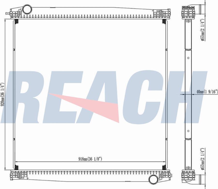 REACH 1.42.10271.142 - Радиатор, охлаждение двигателя abcparts.ee