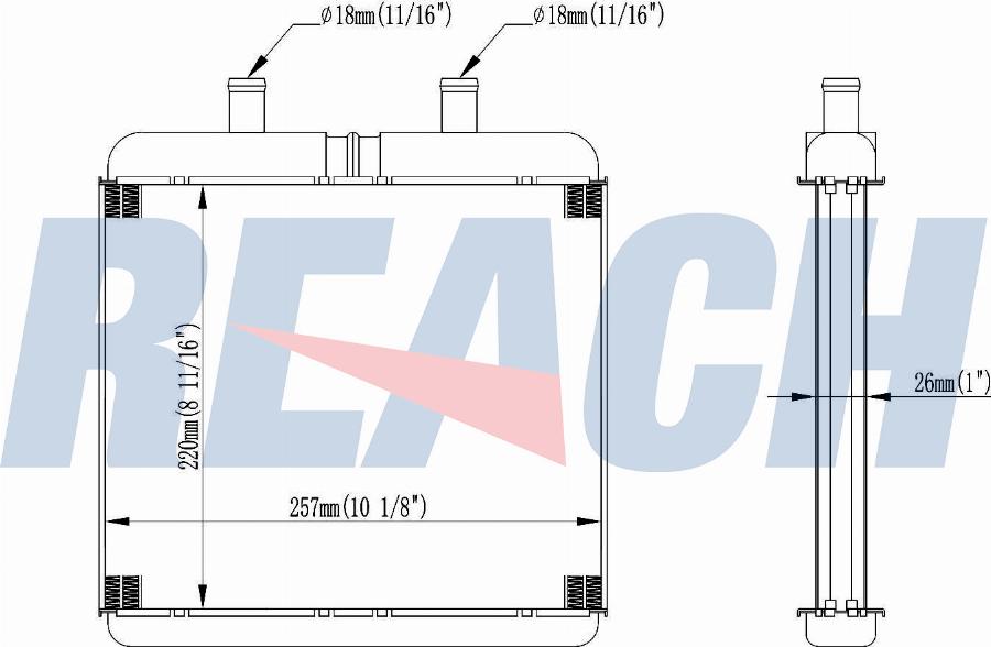 REACH 1.18.15229 - Теплообменник, отопление салона abcparts.ee