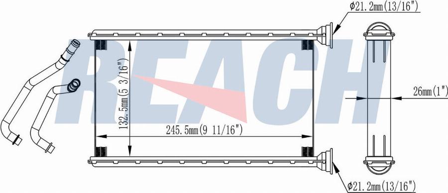 REACH 1.18.15273 - Теплообменник, отопление салона abcparts.ee