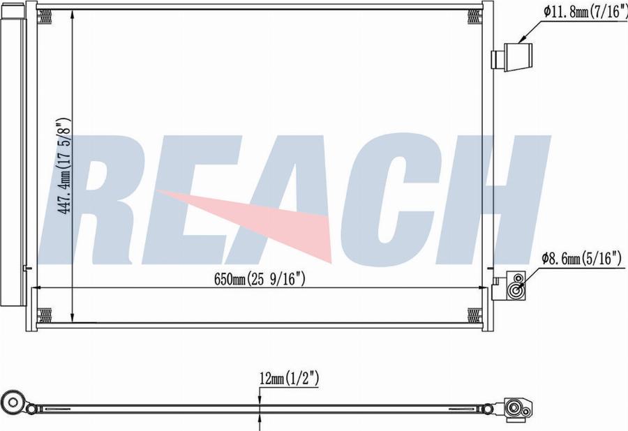 REACH 1.30.5735.PDH - Конденсатор кондиционера abcparts.ee