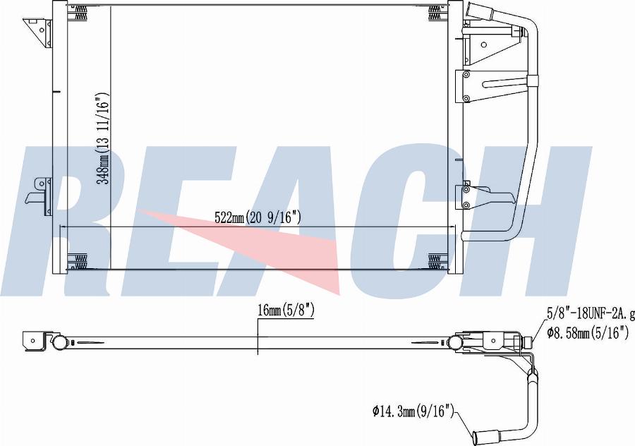 REACH 1.30.0126.P - Конденсатор кондиционера abcparts.ee