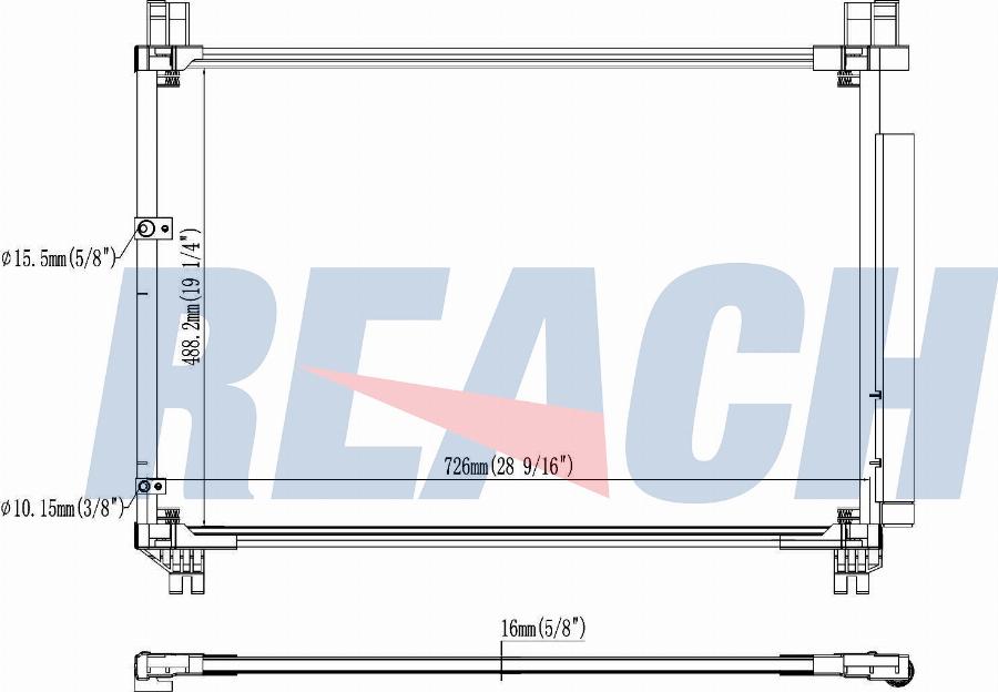 REACH 1.31.4439.P - Конденсатор кондиционера abcparts.ee