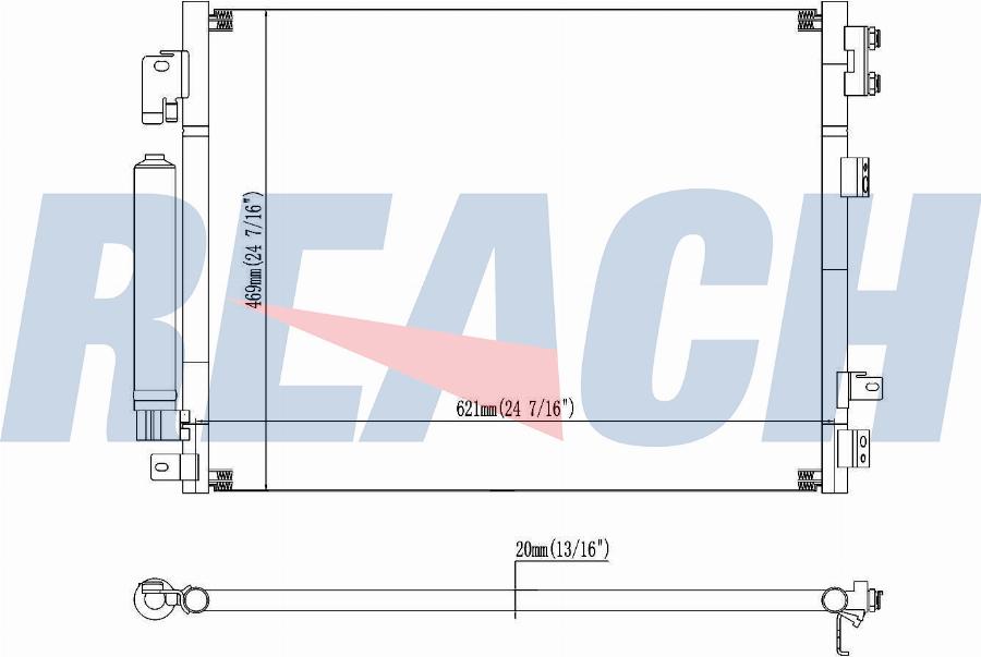 REACH 1.31.3948.PD - Конденсатор кондиционера abcparts.ee