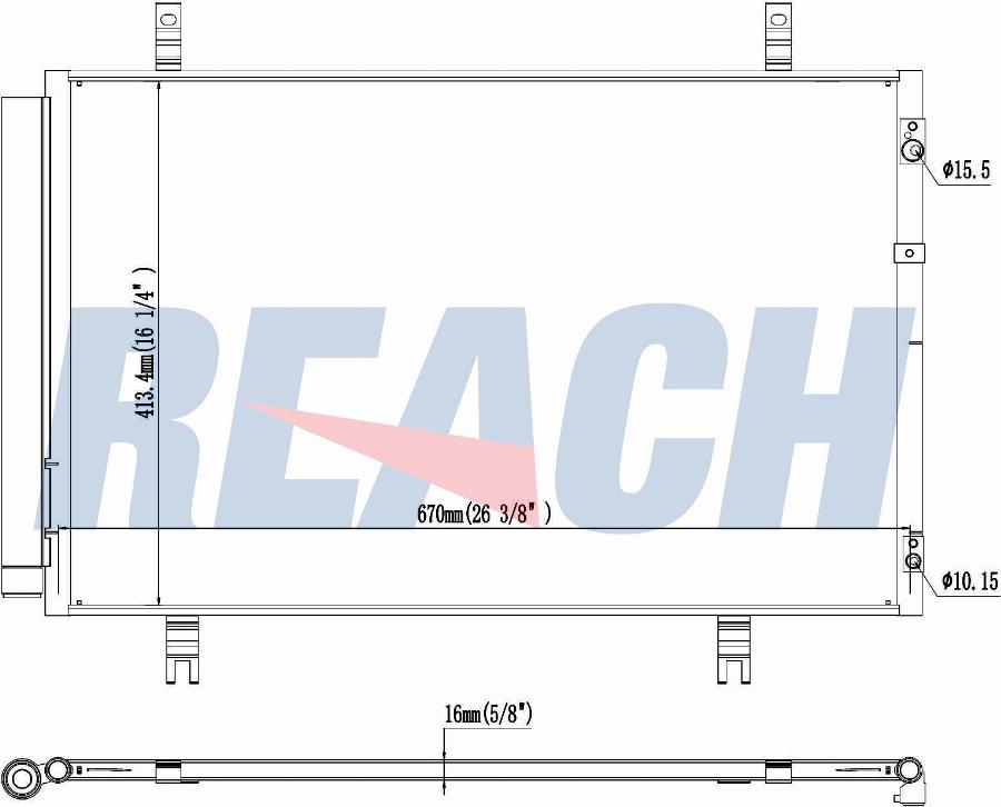 REACH 1.31.3643.PDH - Конденсатор кондиционера abcparts.ee