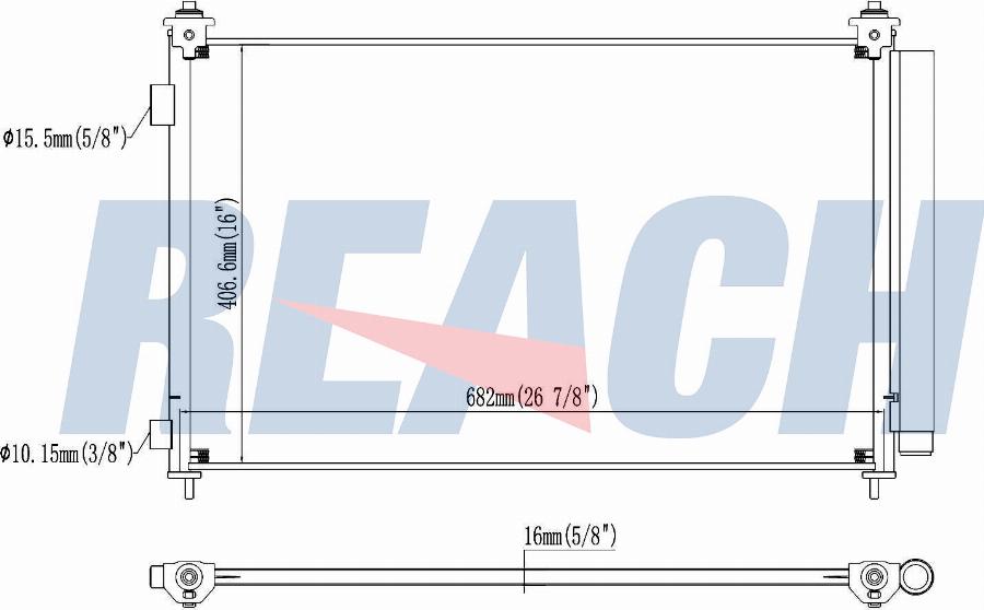 REACH 1.31.3613.PDH - Конденсатор кондиционера abcparts.ee