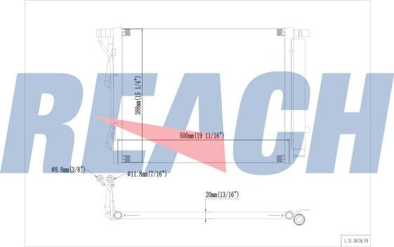 REACH 1.31.30138.PD - Конденсатор кондиционера abcparts.ee