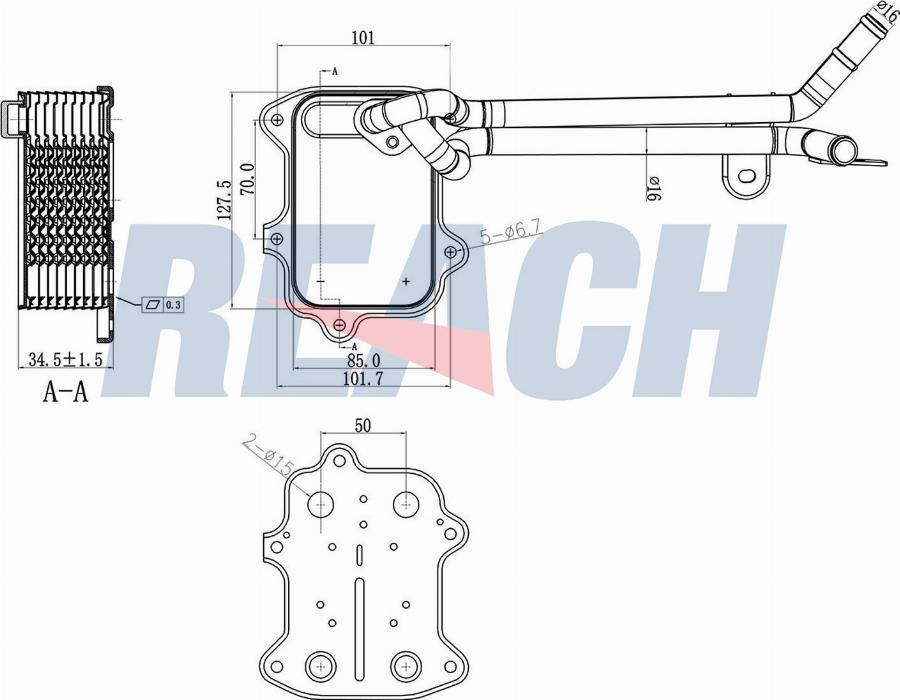 REACH 1.24.11056 - Масляный радиатор, двигательное масло abcparts.ee