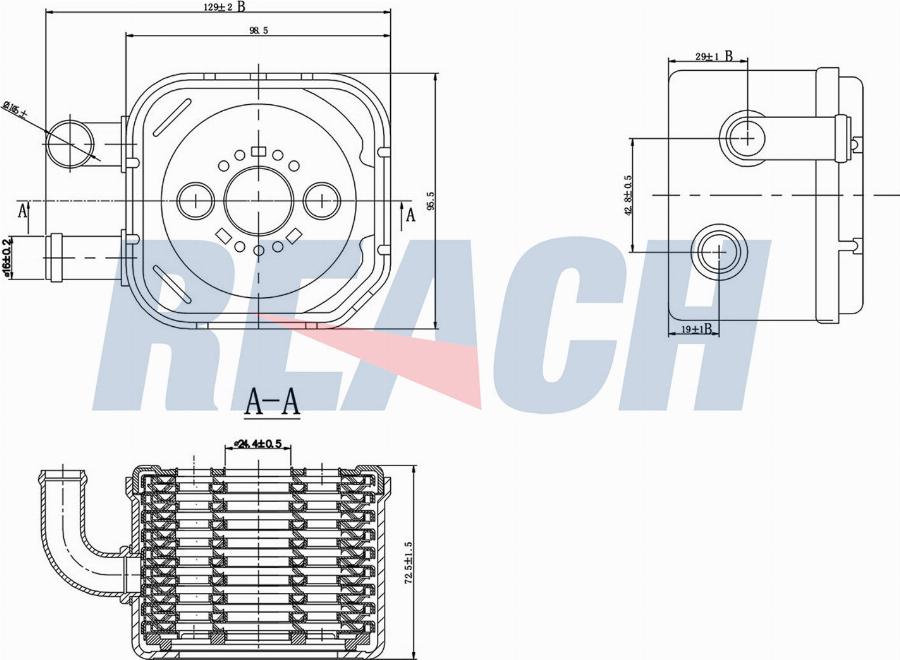 REACH 1.24.11135 - Масляный радиатор, двигательное масло abcparts.ee