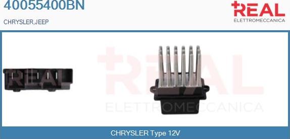 REAL 40055400BN - Сопротивление, реле, вентилятор салона abcparts.ee