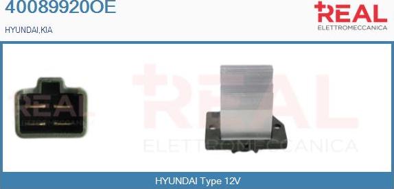 REAL 40089920OE - Сопротивление, реле, вентилятор салона abcparts.ee