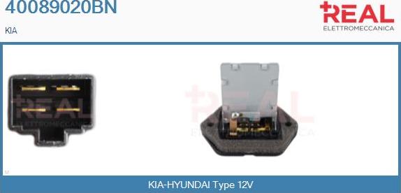 REAL 40089020BN - Сопротивление, реле, вентилятор салона abcparts.ee