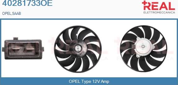 REAL 40281733OE - Вентилятор, охлаждение двигателя abcparts.ee