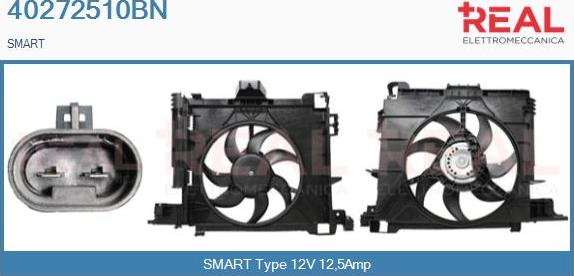 REAL 40272510BN - Электродвигатель, вентилятор радиатора abcparts.ee