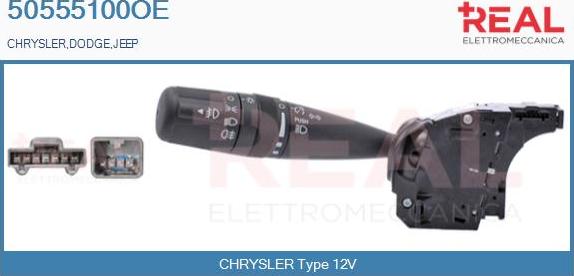 REAL 50555100OE - Выключатель на рулевой колонке abcparts.ee