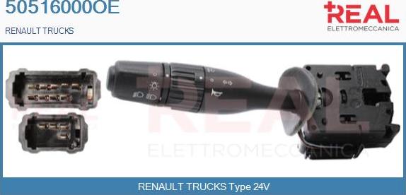 REAL 50516000OE - Выключатель на рулевой колонке abcparts.ee