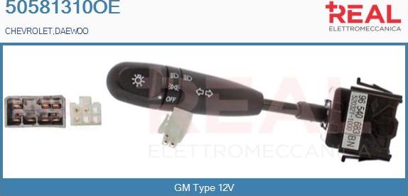 REAL 50581310OE - Выключатель на рулевой колонке abcparts.ee