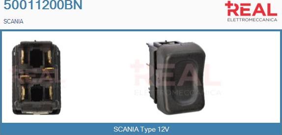 REAL 50011200BN - Выключатель, стеклоподъемник abcparts.ee