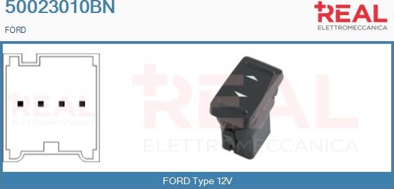 REAL 50023010BN - Выключатель, стеклоподъемник abcparts.ee
