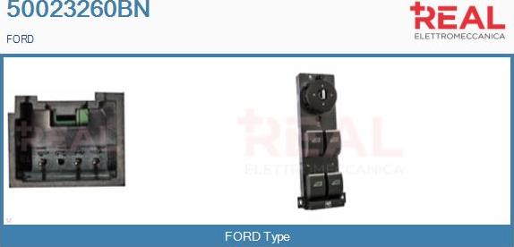 REAL 50023260BN - Выключатель, стеклоподъемник abcparts.ee