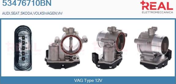 REAL 53476710BN - Корпус дроссельной заслонки abcparts.ee
