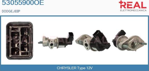 REAL 53055900OE - Клапан возврата ОГ abcparts.ee