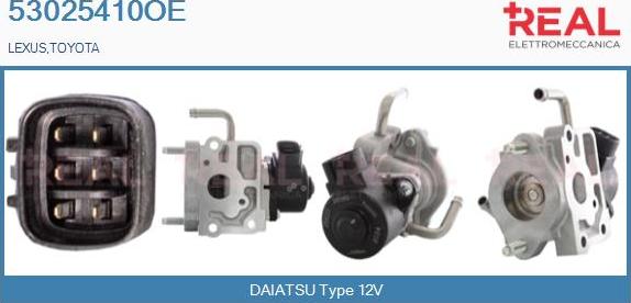 REAL 53025410OE - Клапан возврата ОГ abcparts.ee