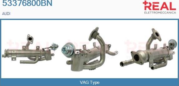 REAL 53376800BN - Радиатор, рециркуляция ОГ abcparts.ee