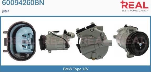 REAL 60094260BN - Компрессор кондиционера abcparts.ee