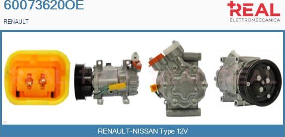 REAL 60073620OE - Компрессор кондиционера abcparts.ee