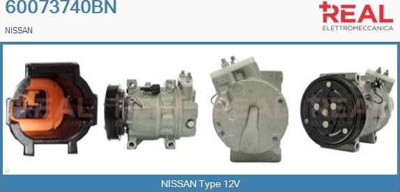 REAL 60073740BN - Компрессор кондиционера abcparts.ee