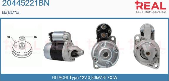 REAL 20445221BN - Стартер abcparts.ee