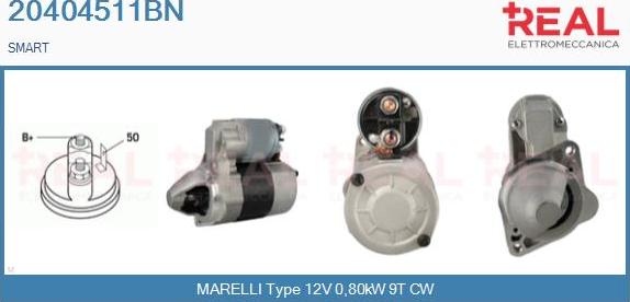 REAL 20404511BN - Стартер abcparts.ee