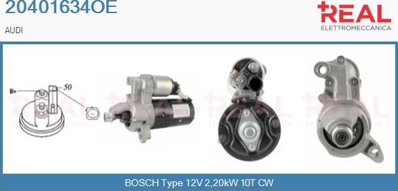 REAL 20401634OE - Стартер abcparts.ee