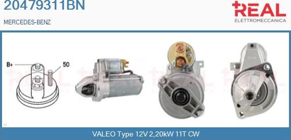 REAL 20479311BN - Стартер abcparts.ee