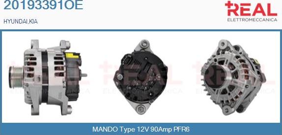 REAL 20193391OE - Генератор abcparts.ee