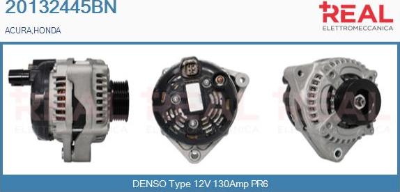 REAL 20132445BN - Генератор abcparts.ee
