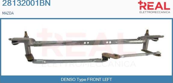 REAL 28132001BN - Система тяг и рычагов привода стеклоочистителя abcparts.ee