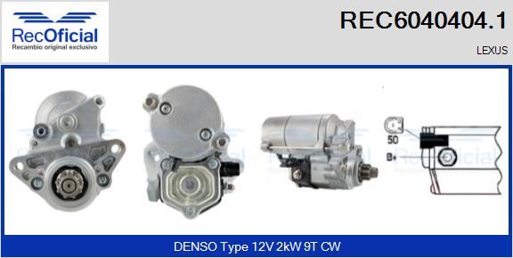 RECOFICIAL REC6040404.1 - Стартер abcparts.ee