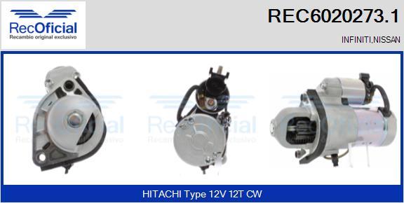 RECOFICIAL REC6020273.1 - Стартер abcparts.ee