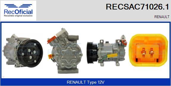 RECOFICIAL RECSAC71026.1 - Компрессор кондиционера abcparts.ee