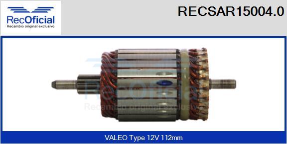 RECOFICIAL RECSAR15004.0 - Якорь, стартер abcparts.ee