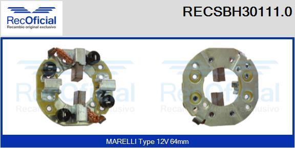 RECOFICIAL RECSBH30111.0 - Щеткодержатель стартера abcparts.ee