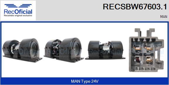 RECOFICIAL RECSBW67603.1 - Вентилятор салона abcparts.ee